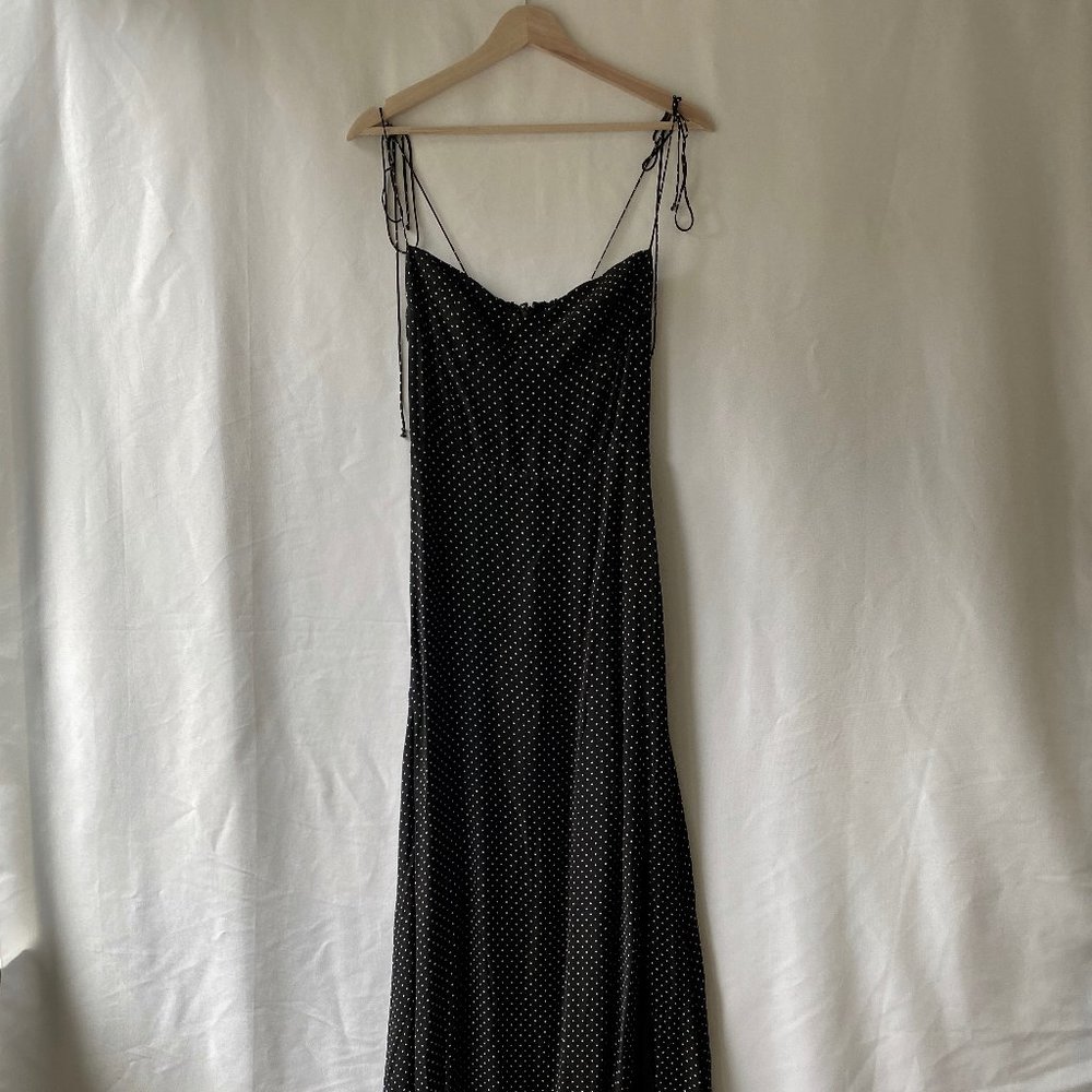Refomation Floor Length Polka Dot Dress